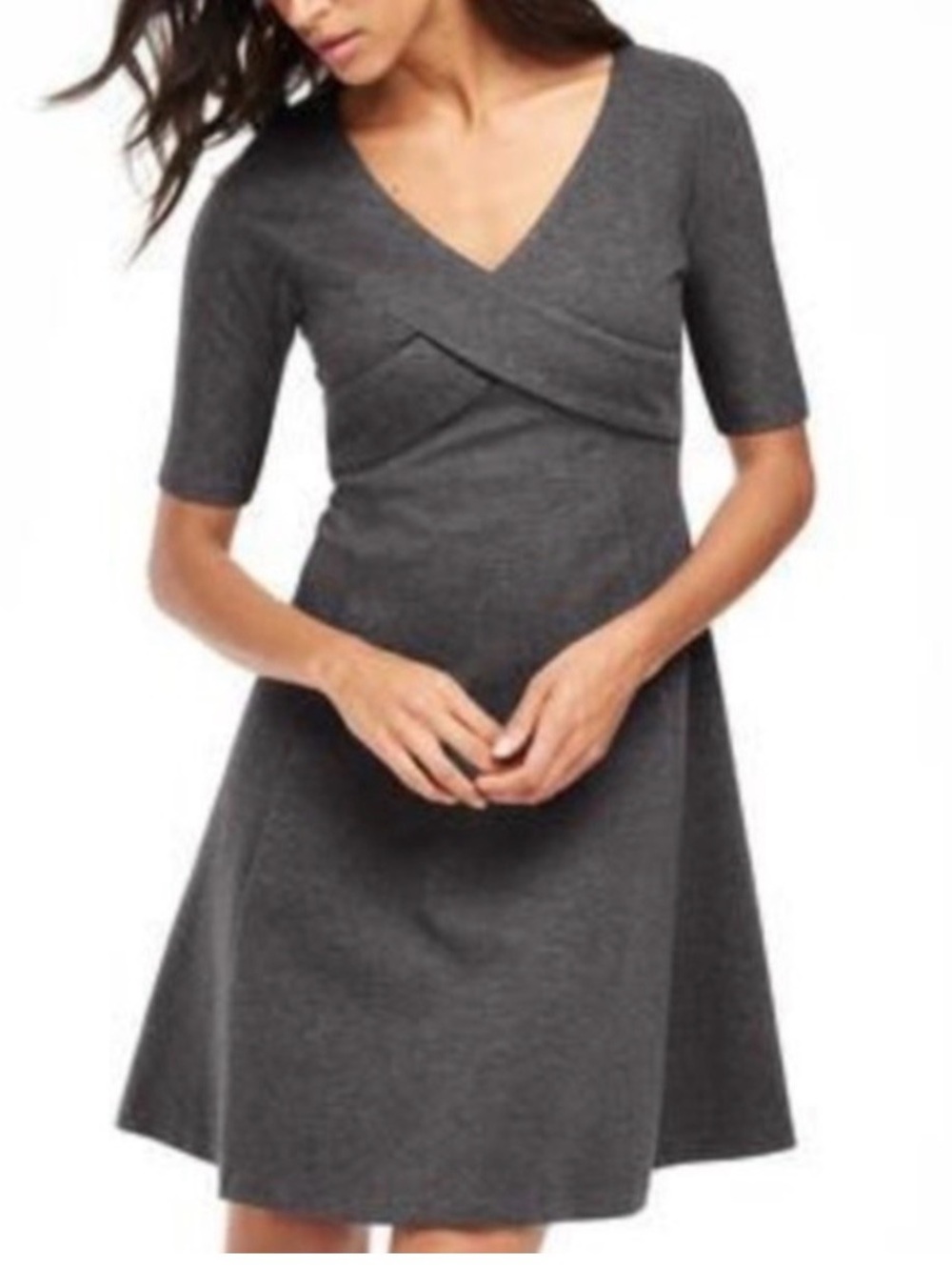 Boden Women’s Nora Ponte Dress Gray Cotton 8L